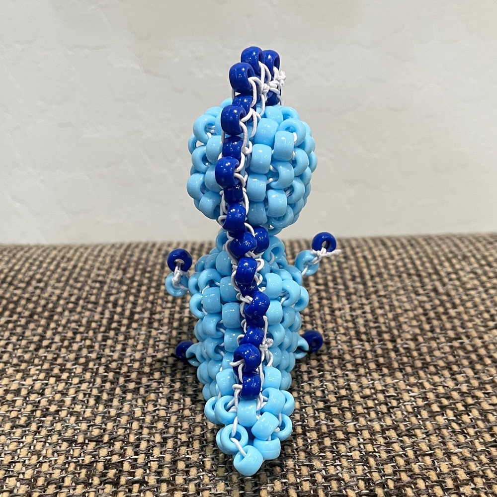 Blue DINO T-REX Beaded Toy Figure - Picture 4 of 7